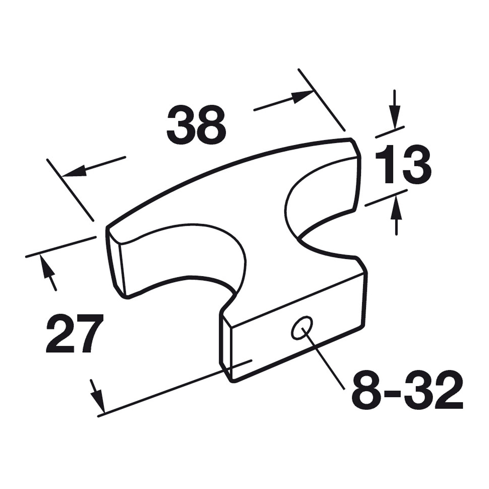 Hafele Amerock Conrad Cabinet Knob Illustration