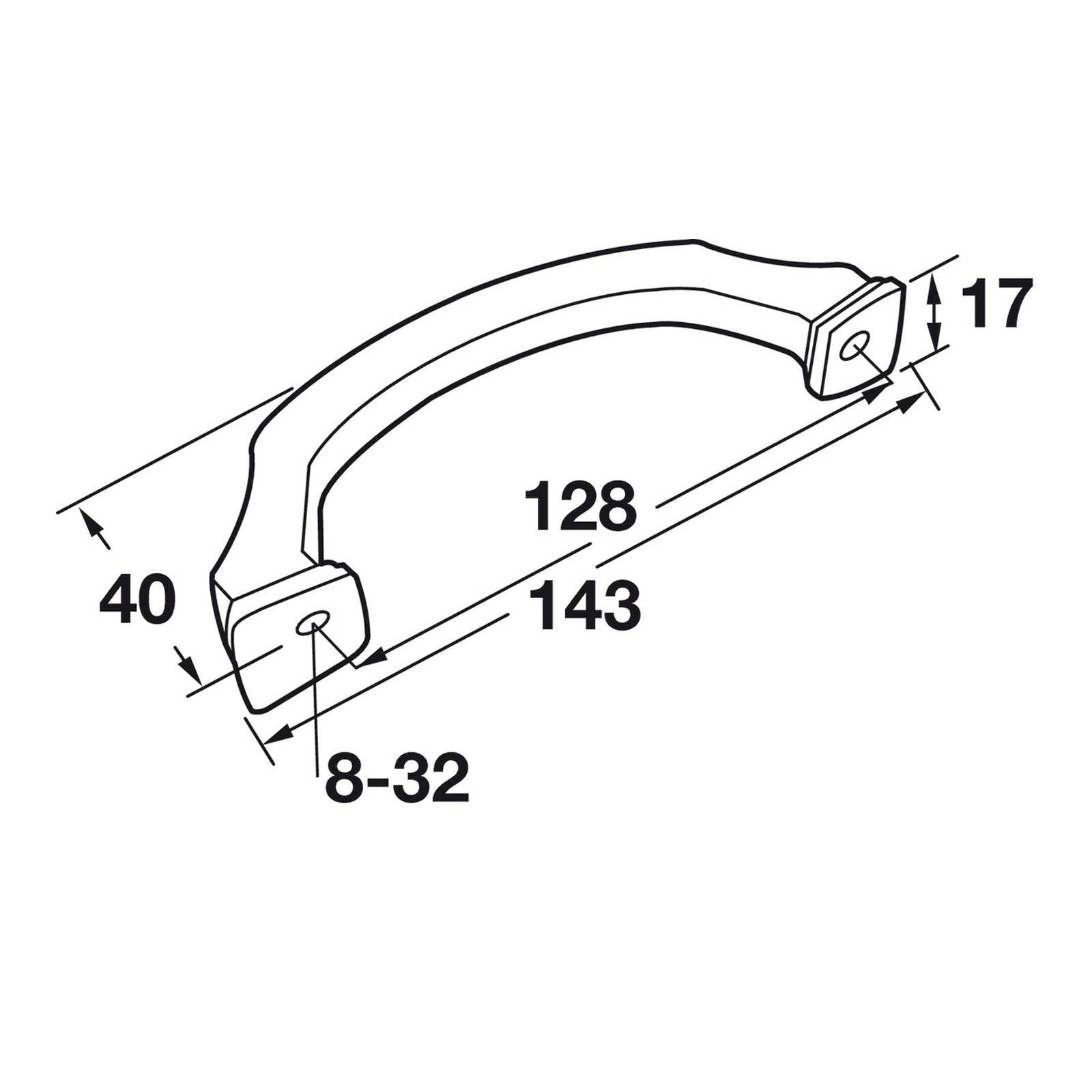 Hafele Amerock Revitalize Cabinet Handle Illustration