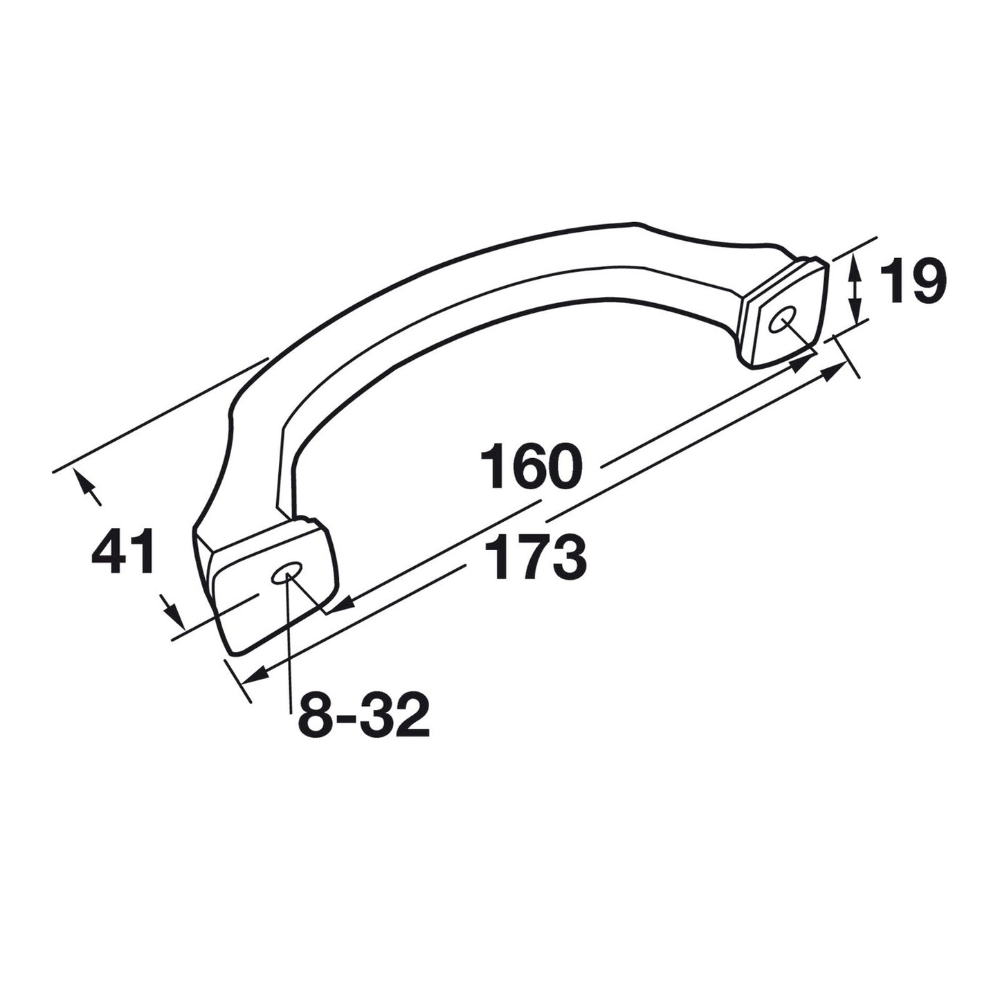 Hafele Amerock Revitalize Cabinet Handle Illustration