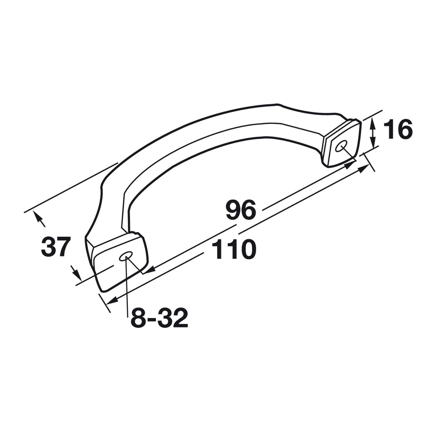 Hafele Amerock Revitalize Cabinet Handle Illustration