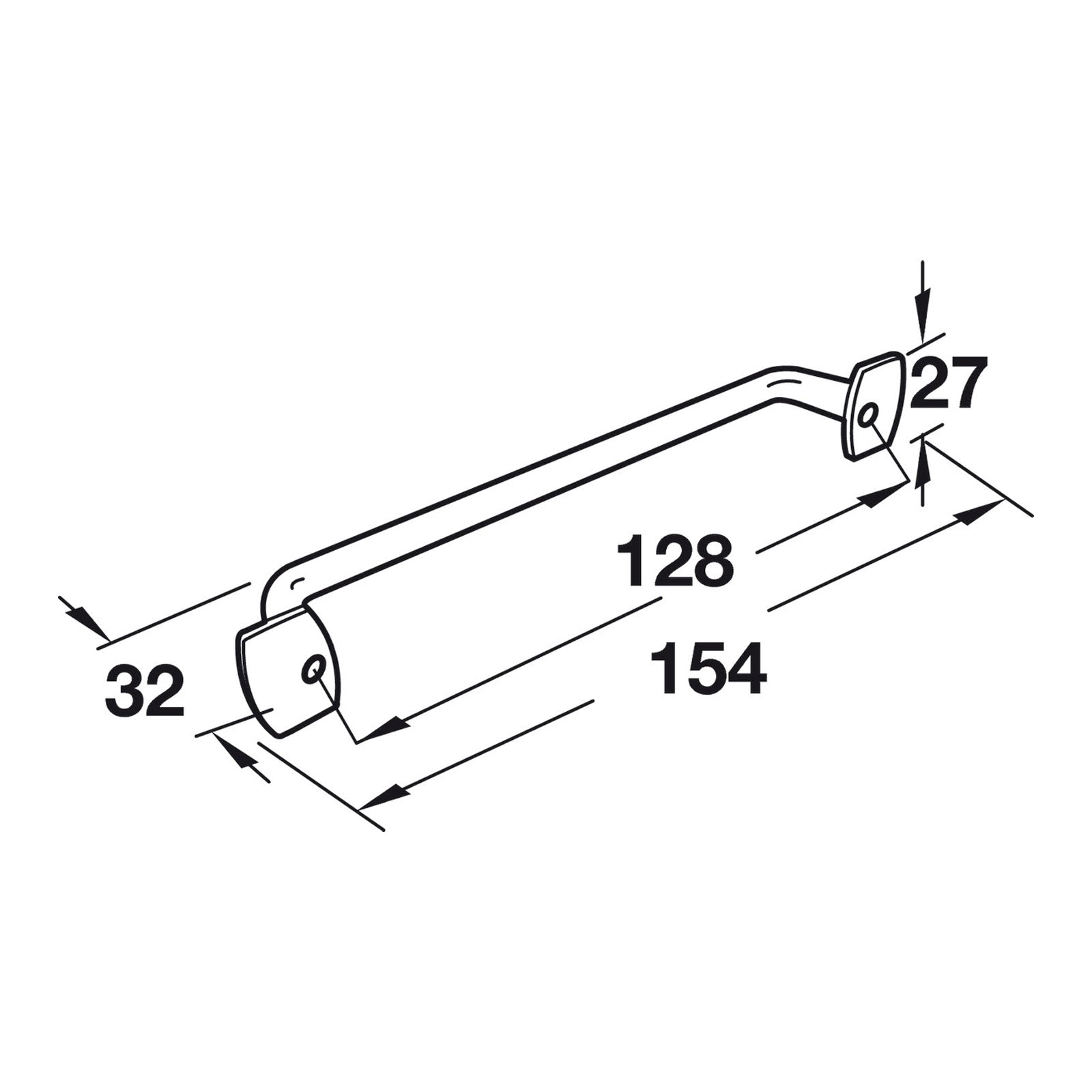 Hafele Amerock Rochdale Cabinet Handle Illustration