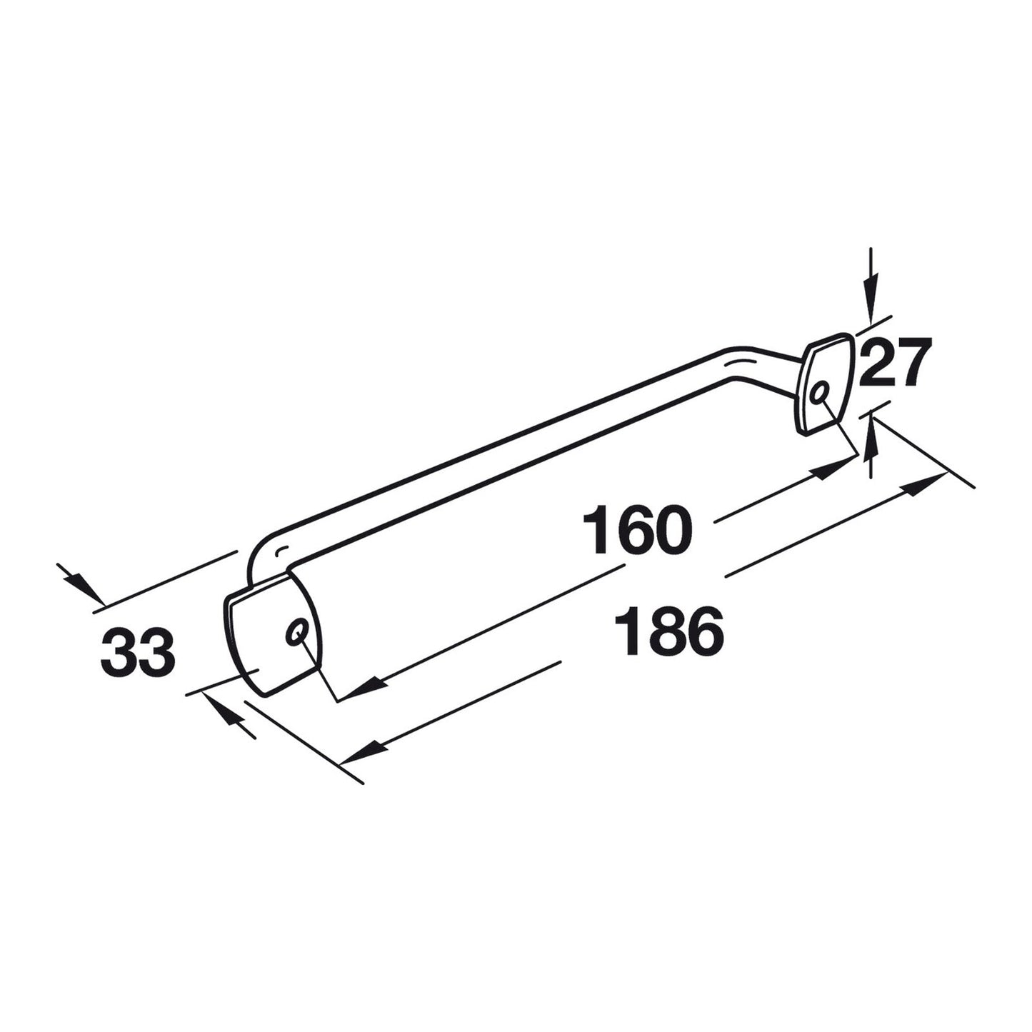 Hafele Amerock Rochdale Cabinet Handle Illustration