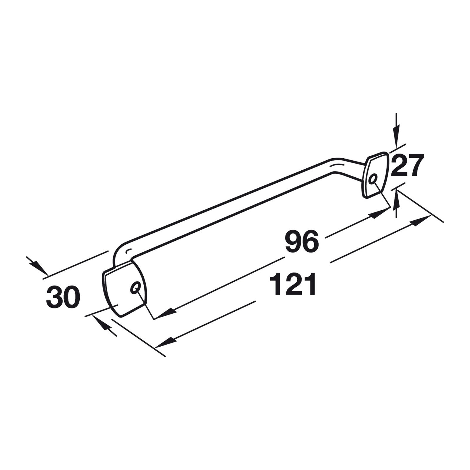 Hafele Amerock Rochdale Cabinet Handle Illustration