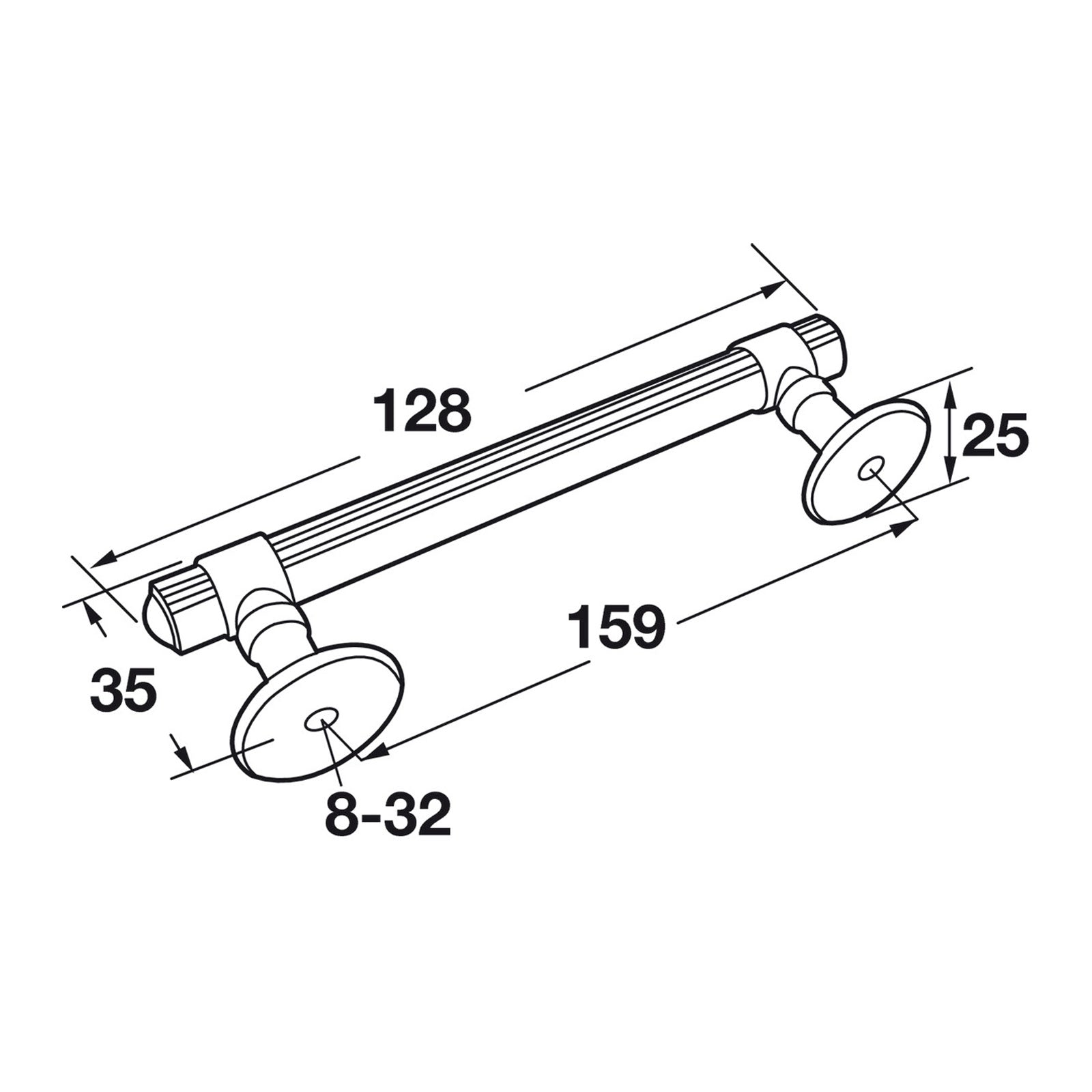 Hafele Amerock Sea Grass Cabinet Handle Illustration