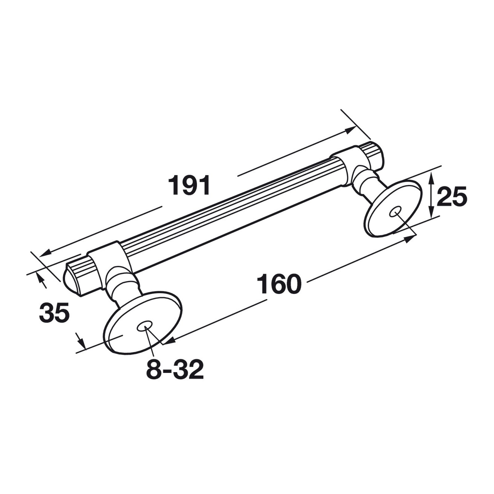 Hafele Amerock Sea Grass Cabinet Handle Illustration