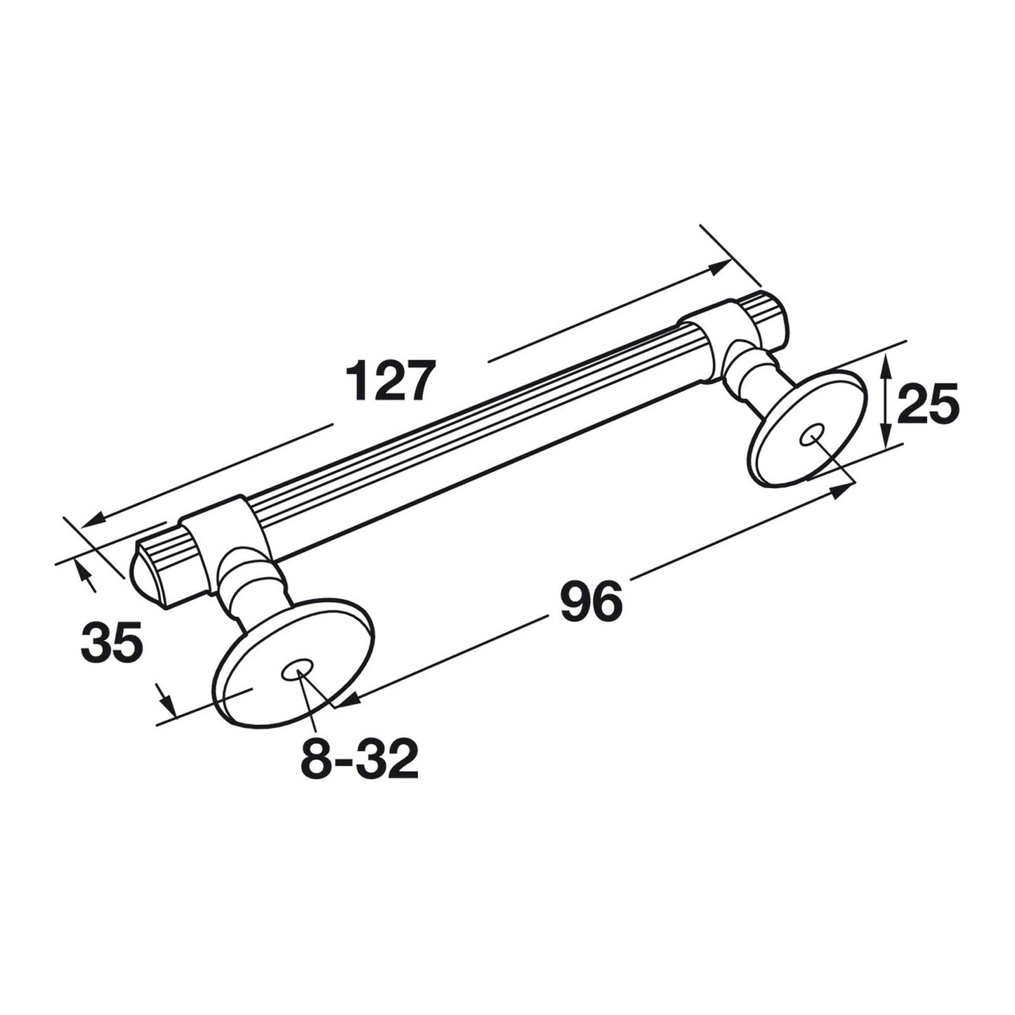 Hafele Amerock Sea Grass Cabinet Handle Illustration