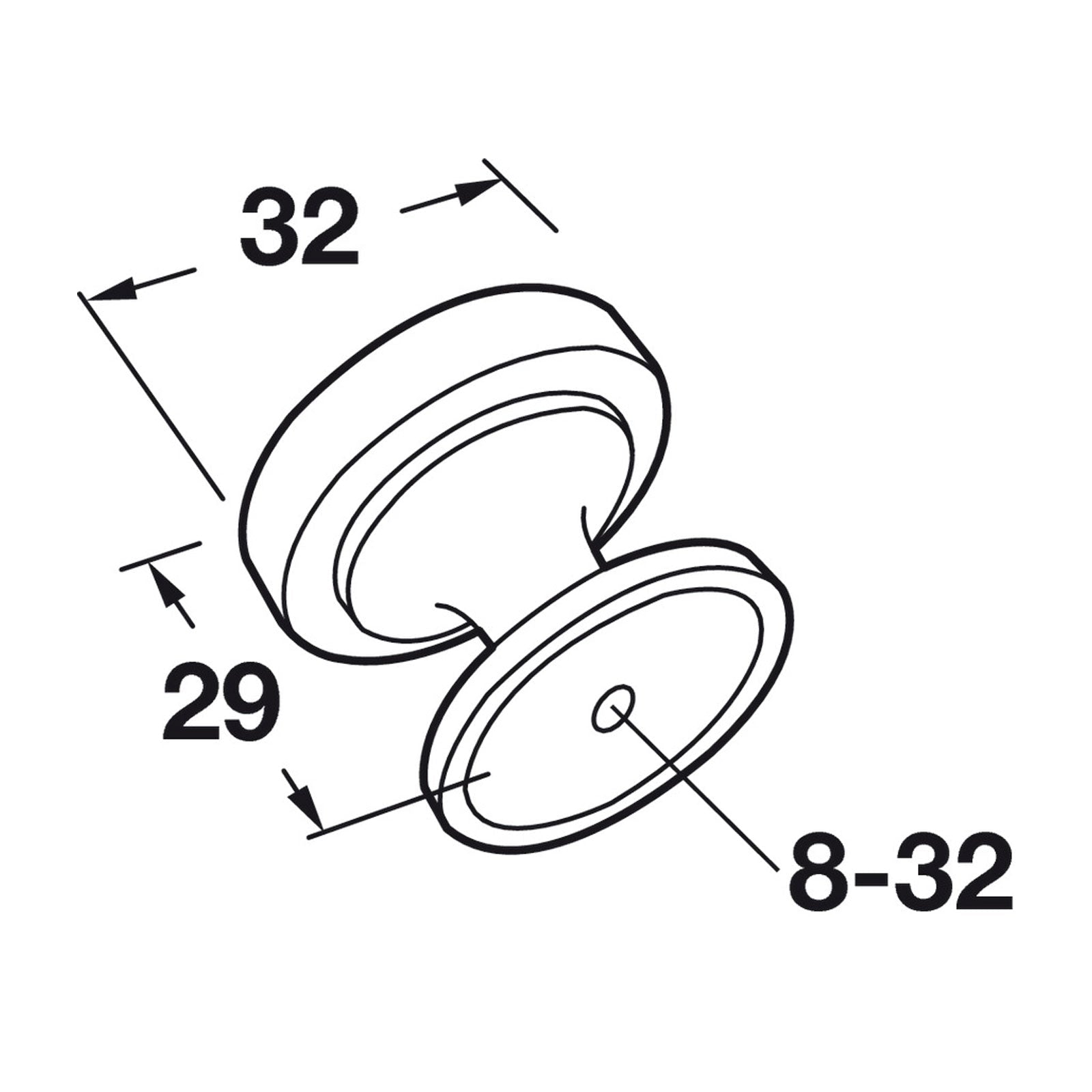 Hafele Amerock Rochdale Cabinet Knob Illustration