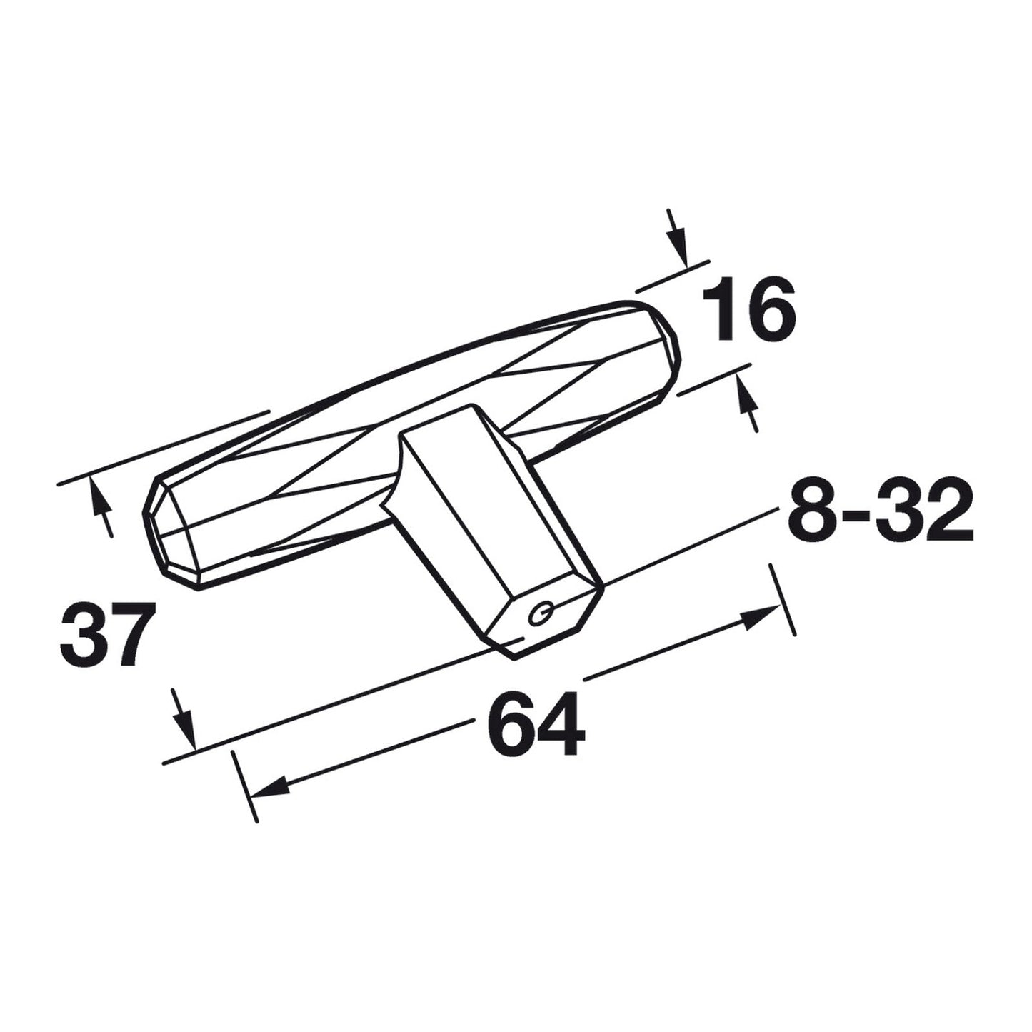 Hafele Amerock St. Vincent Cabinet Knob Illustration