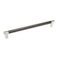 Hafele Amerock Esquire Cabinet Handle - Polished Nickel/Gunmetal