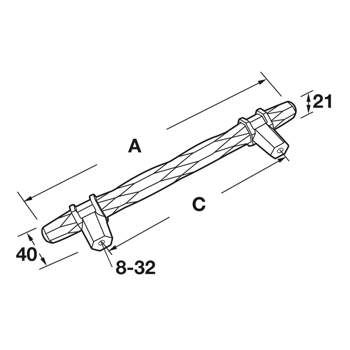 Hafele Amerock Carrione Cabinet Handle Illustration