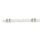 Hafele Amerock Carroine Cabinet Handle - Marbleized White/Polished Nickel