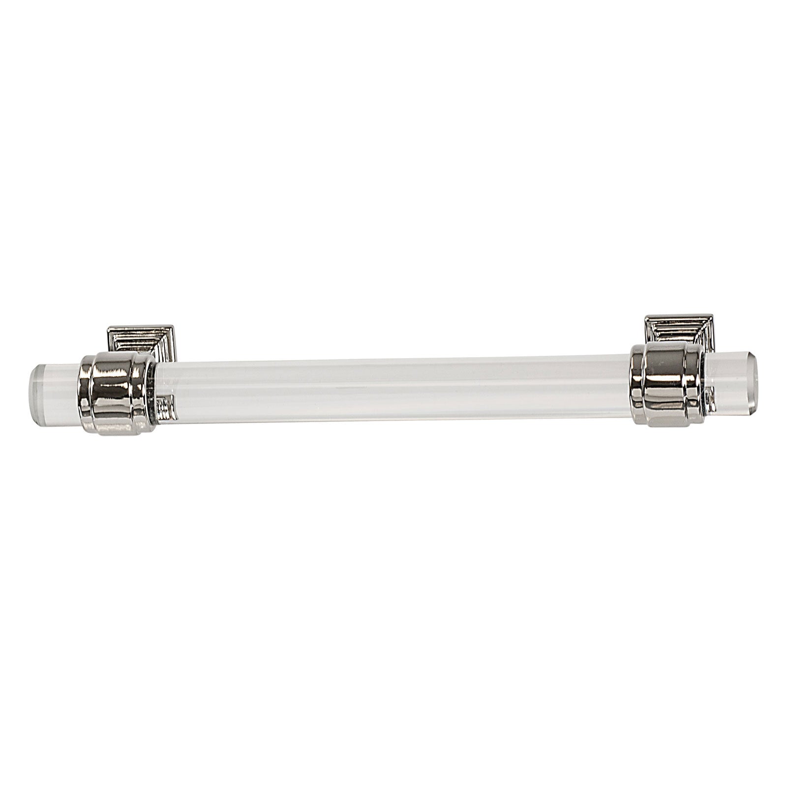 Hafele Amerock Glacio Cabinet Handle - Clear/Polished Nickel