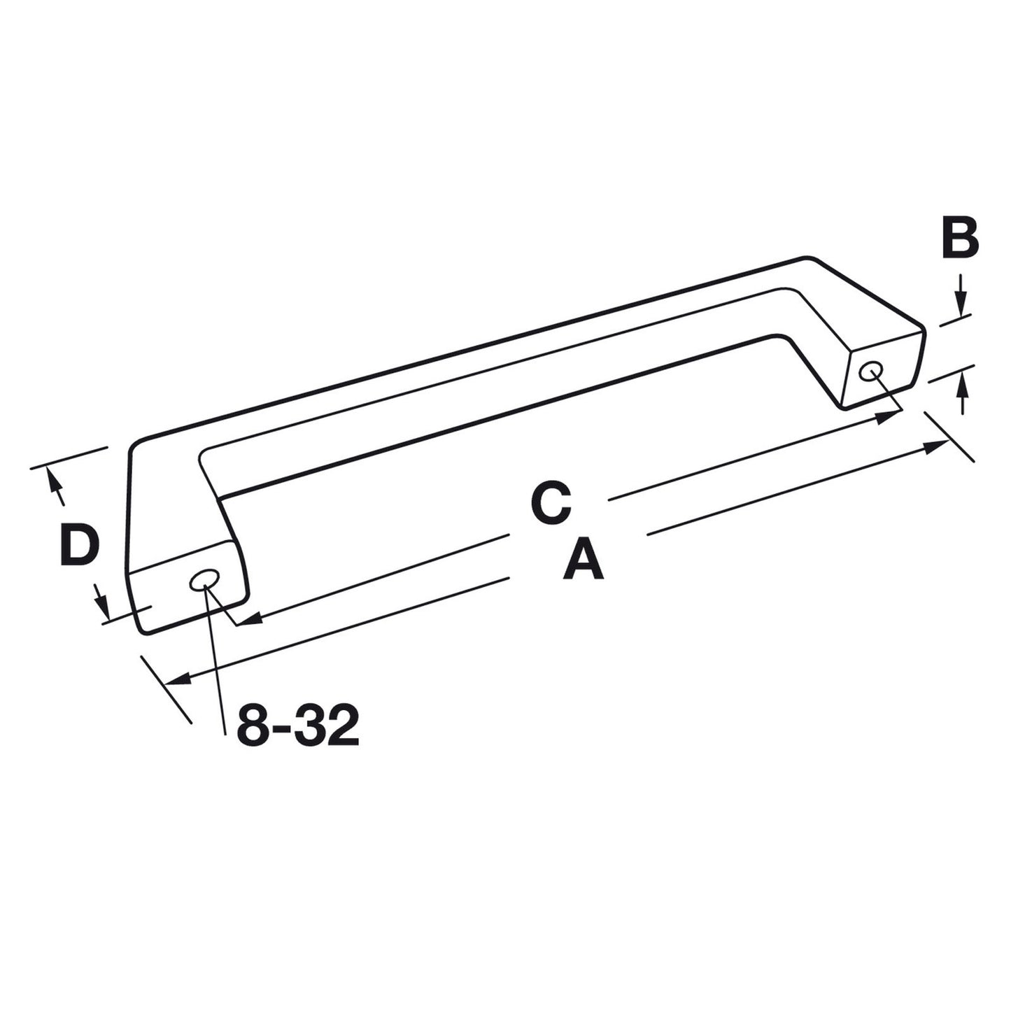 Hafele Amerock Blackrock Cabinet Handle Illustration