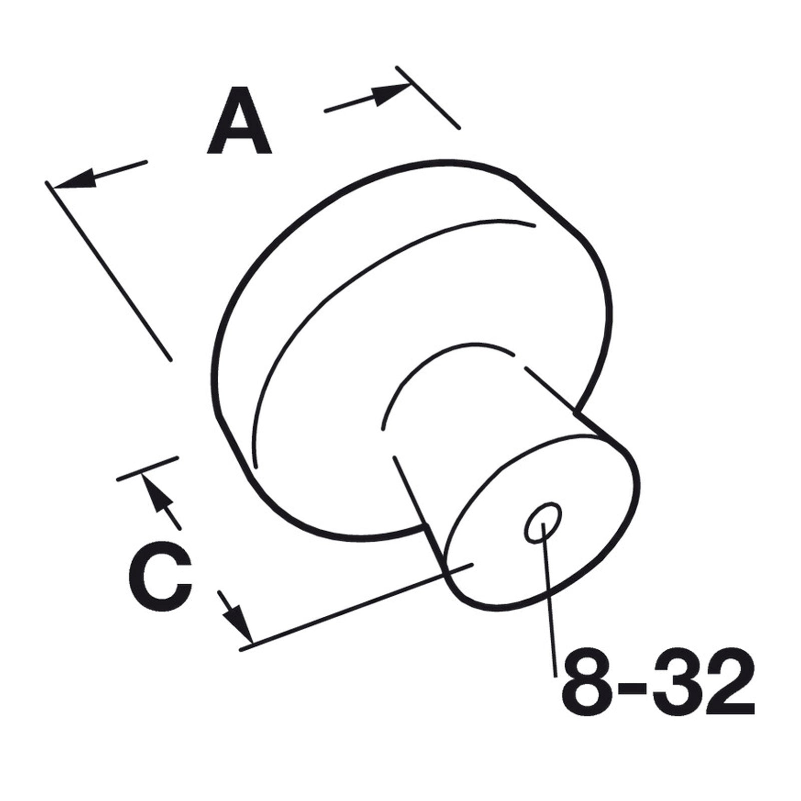 Hafele Amerock Blackrock Cabinet Knob Illustration