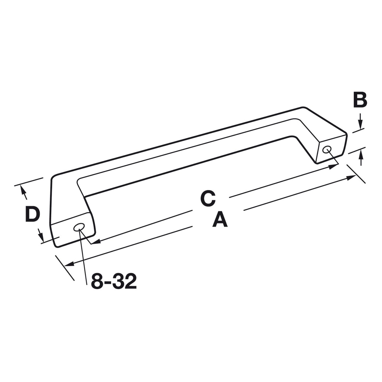 Hafele Amerock Blackrock Cabinet Handle Illustration