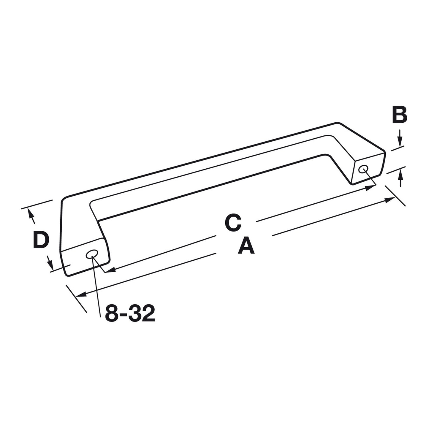 Hafele Amerock Blackrock Cabinet Handle Illustration