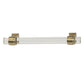 Hafele Amerock Glacio Cabinet Handle - Clear/Gold Champagne 