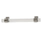 Hafele Amerock Glacio Cabinet Handle - Clear/Polished Nickel 