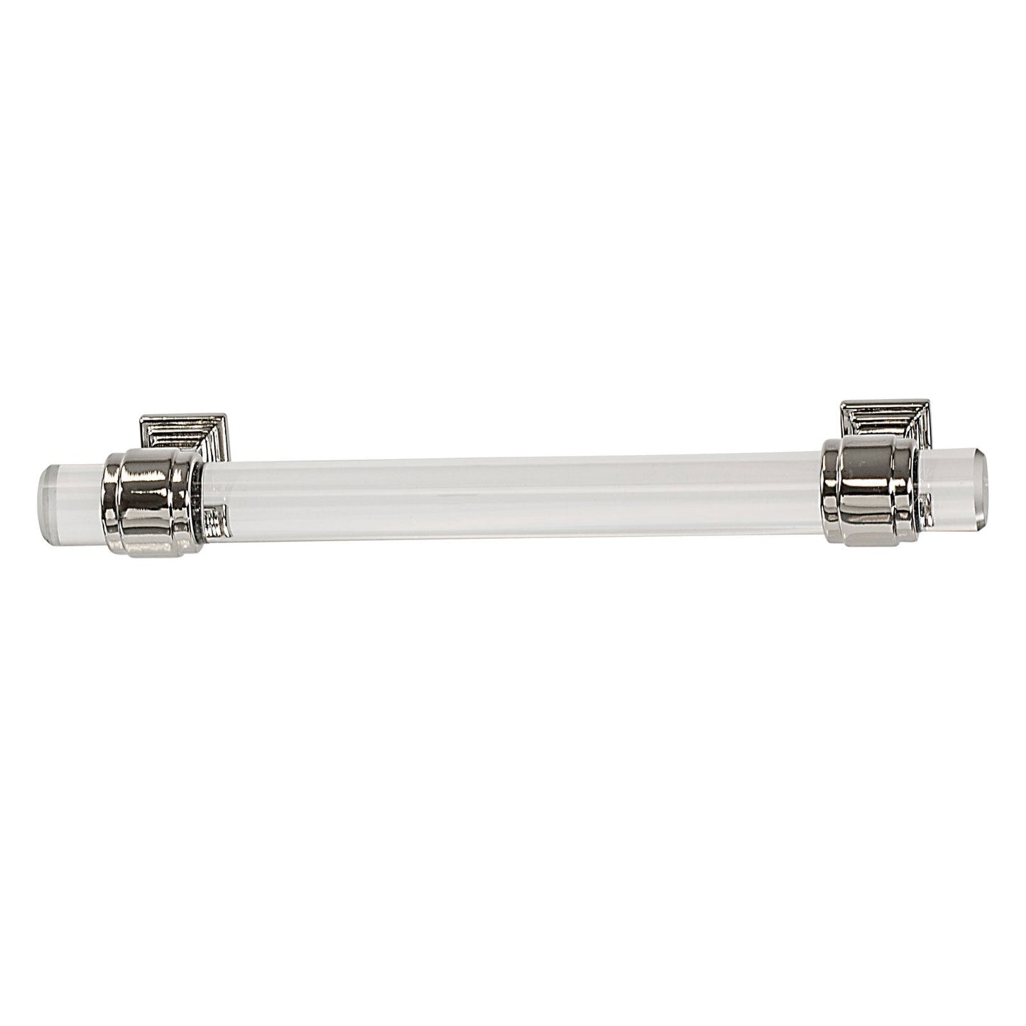 Hafele Amerock Glacio Cabinet Handle - Clear/Polished Nickel 