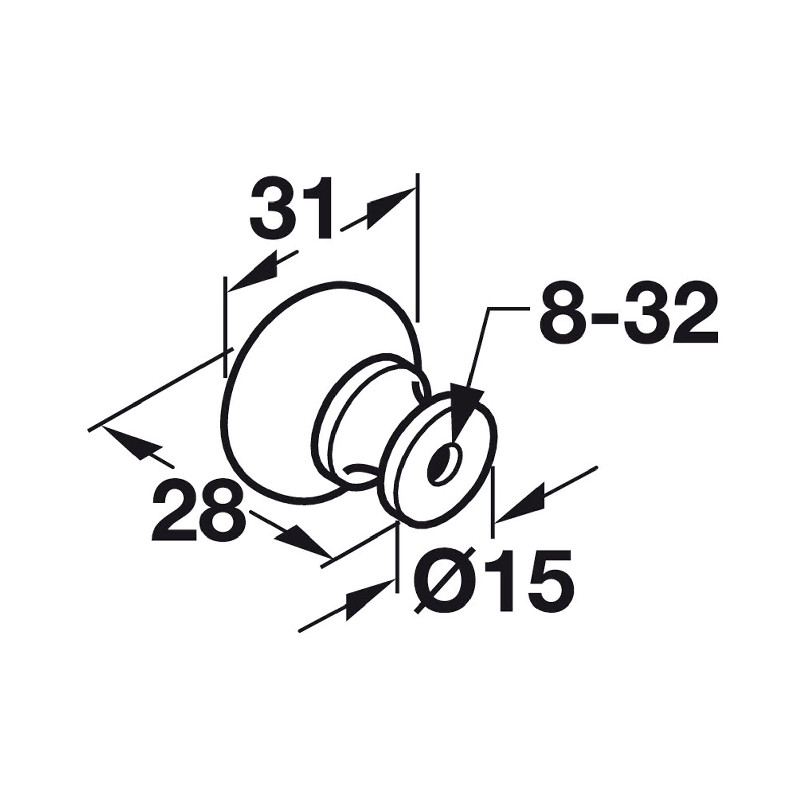 Hafele Carmel Cabinet Knob - Illustration