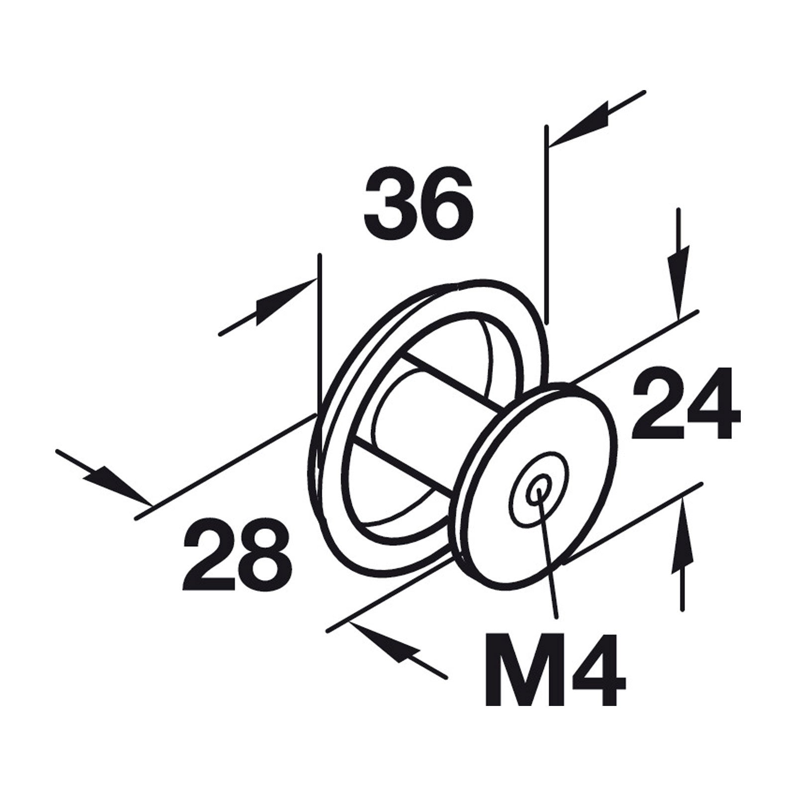 Hafele Bungalow Cabinet Knob Illustration