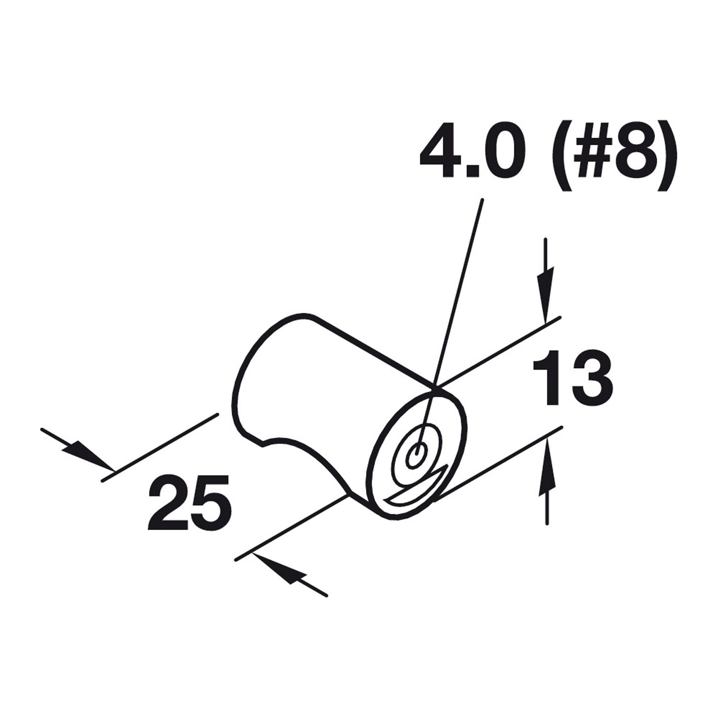 Hafele HEWI Polyamide Cabinet Knob - Illustration