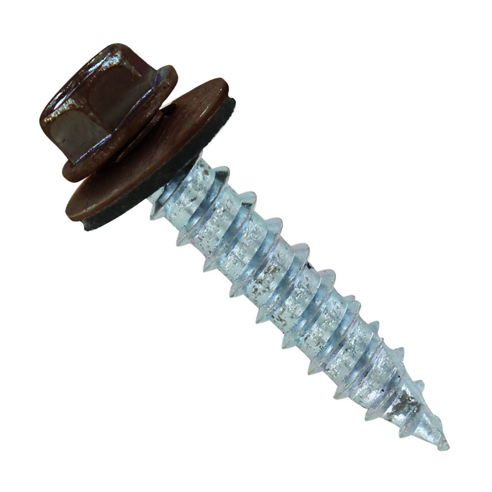 #14 x 1-1/4" #14 Type 17 Woodbinder Metal Roofing Screw - Koko Brown