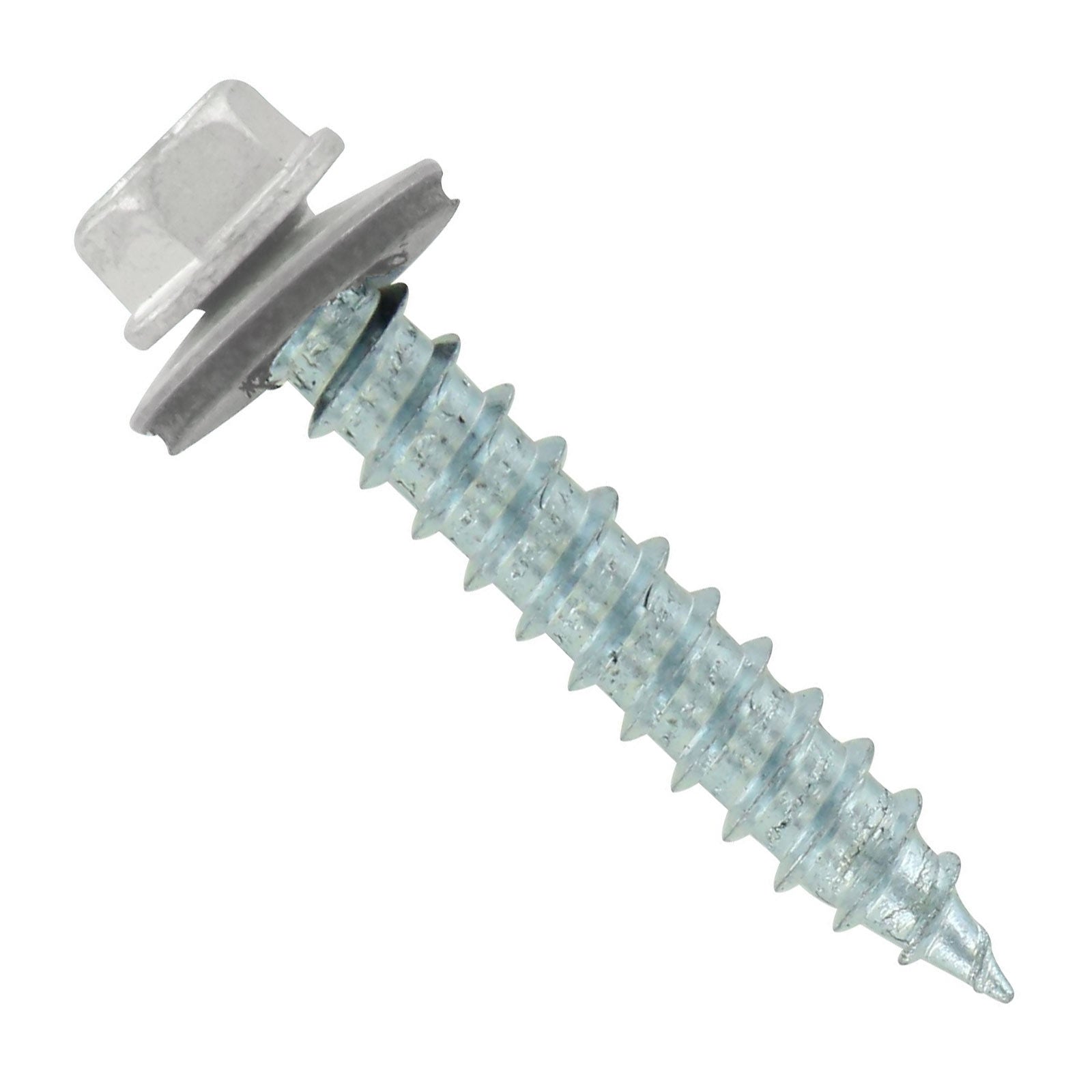 #14 x 1-1/2" #14 Type 17 Woodbinder Metal Roofing Screw - Polar White