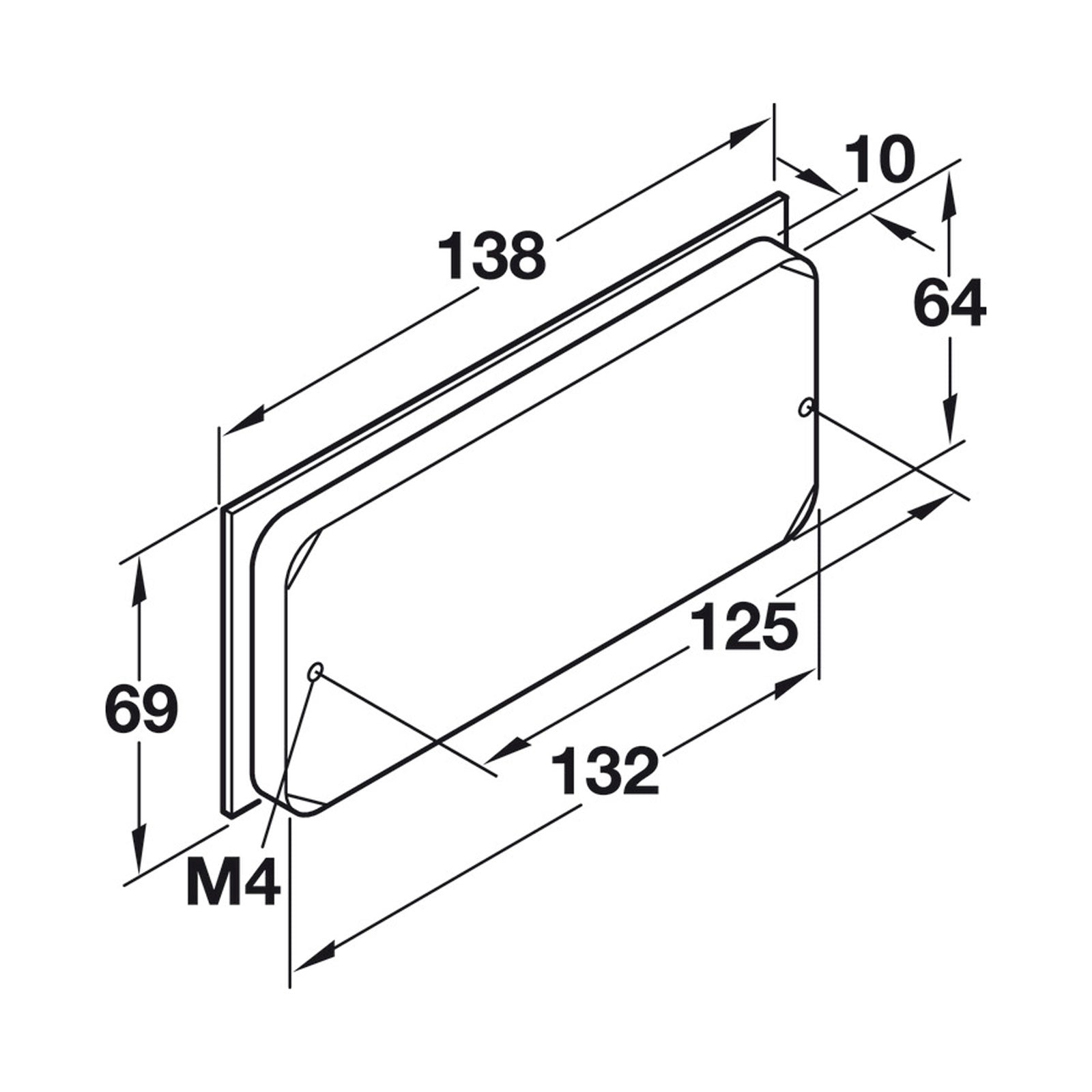 Hafele Lago di Como Inset Handle - Application