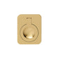 Hafele Campaign Inset Ring Cabinet Handle - Satin/Brushed Brass