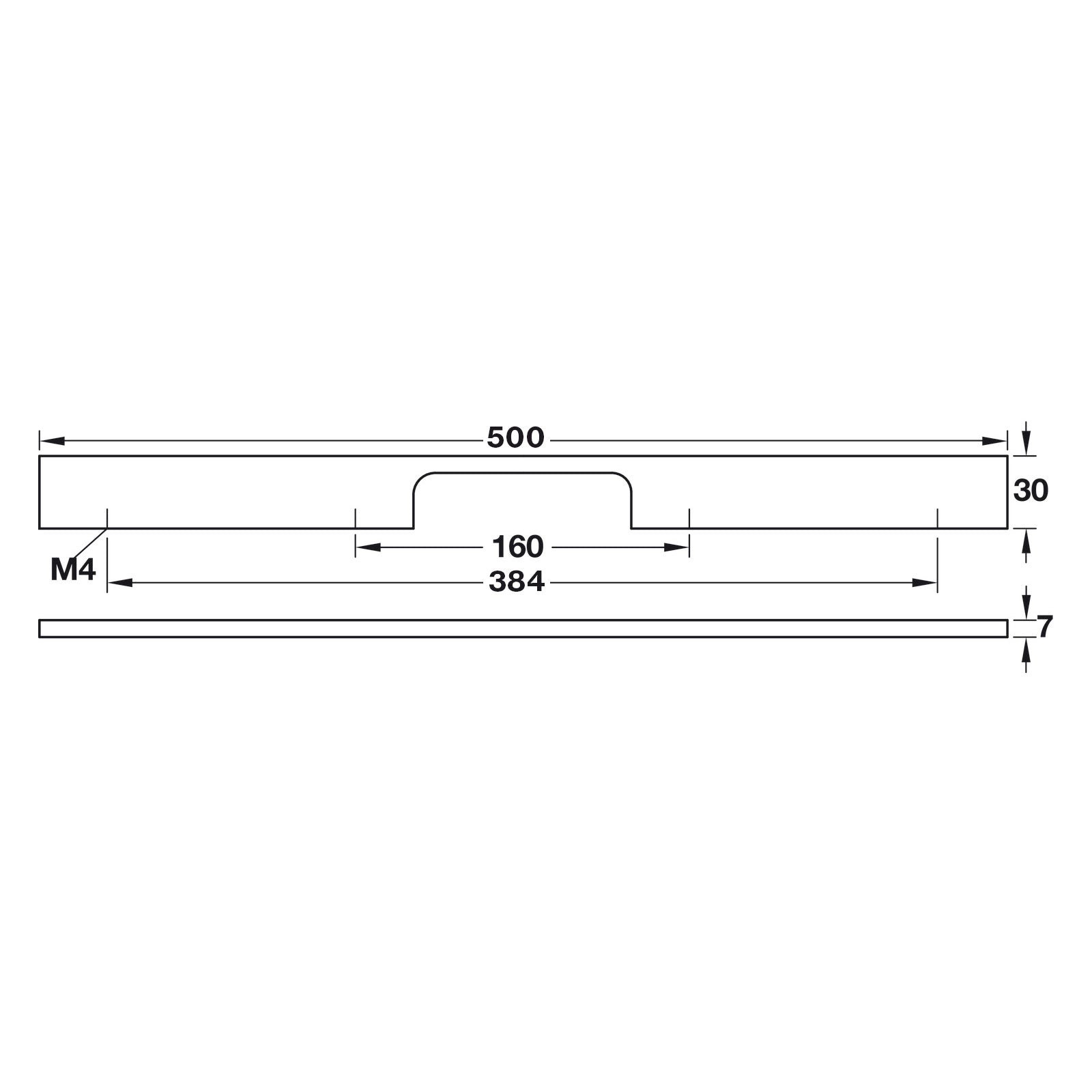 Hafele Neoteric Collection Cabinet Handle - Illustration