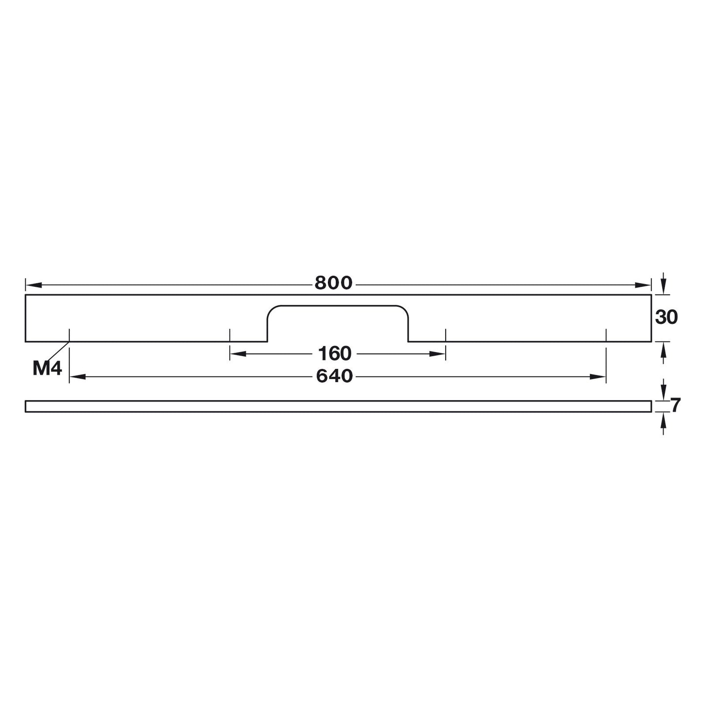 Hafele Neoteric Collection Cabinet Handle - Illustration