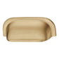 Hafele Mulberry Collection Cabinet Cup Handle - Satin/Brushed Brass