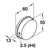 Hafele HEWI Polyamide Round Inset Handle - Illustration