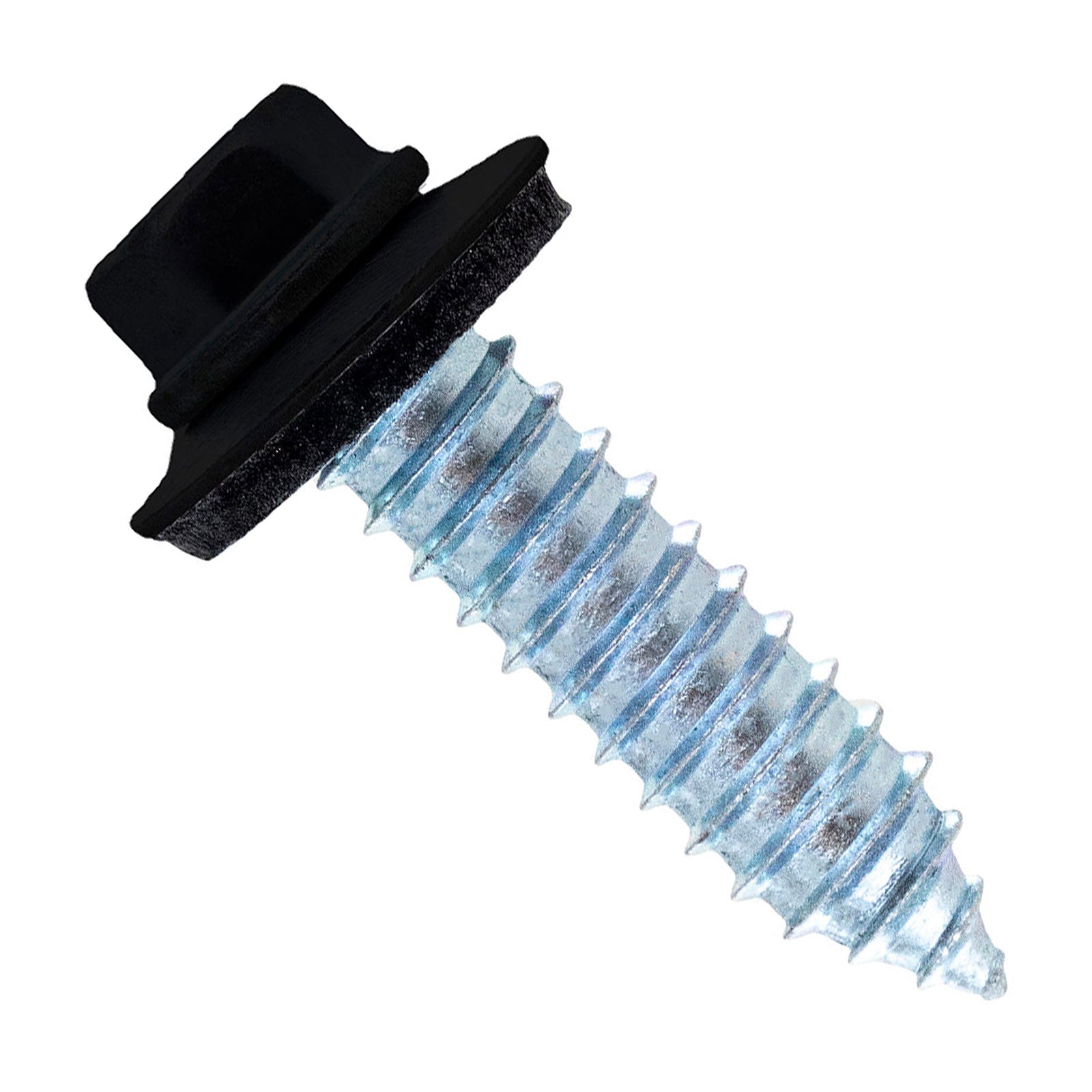 #17 x 1" Tapping Steelbinder Metal Roofing Screw - Black - Pkg 250