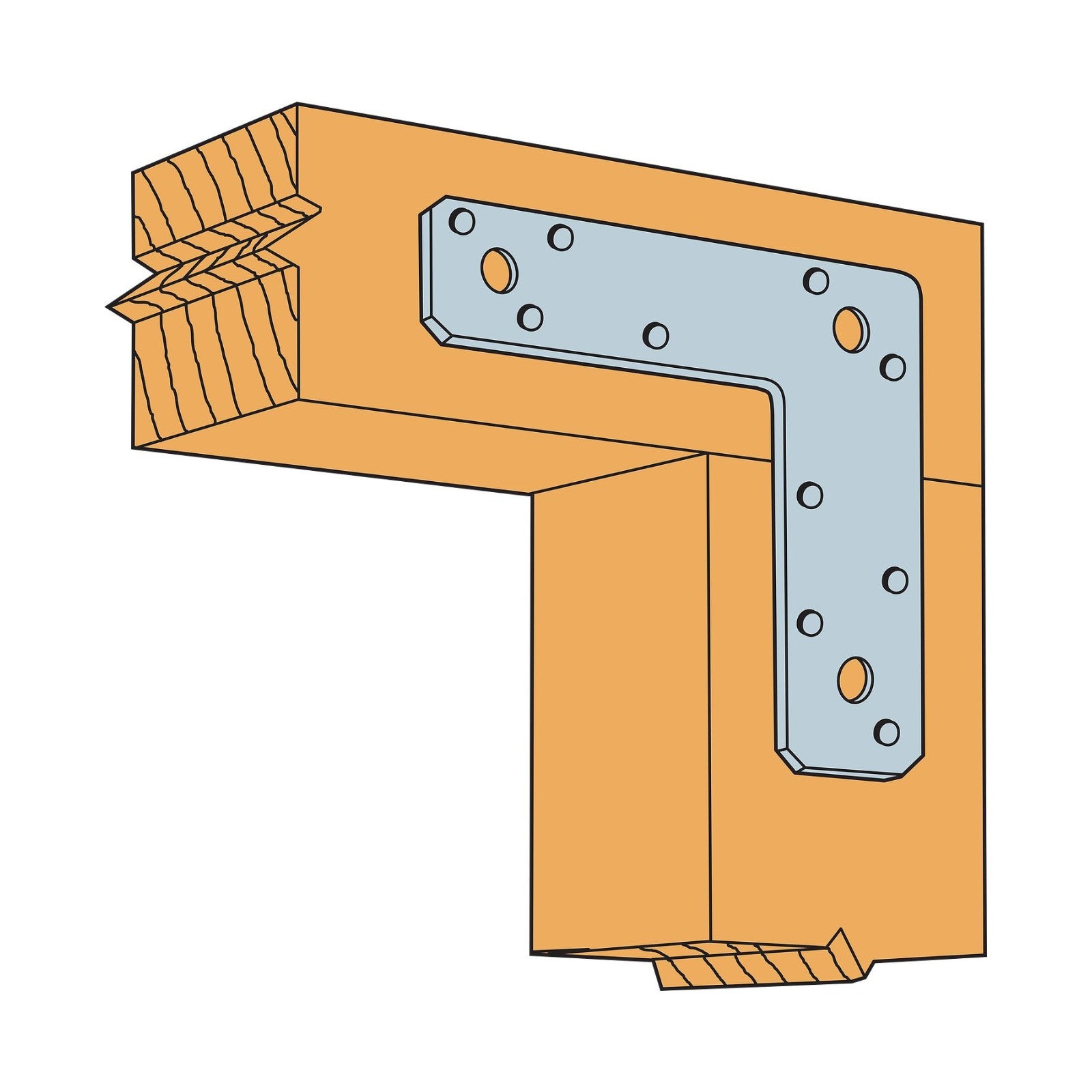 Simpson 66L 6 X 6 L-Shaped Strap installation