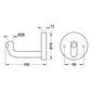 Hafele HEWI Polyamide Hook with Door Buffer - Illustration