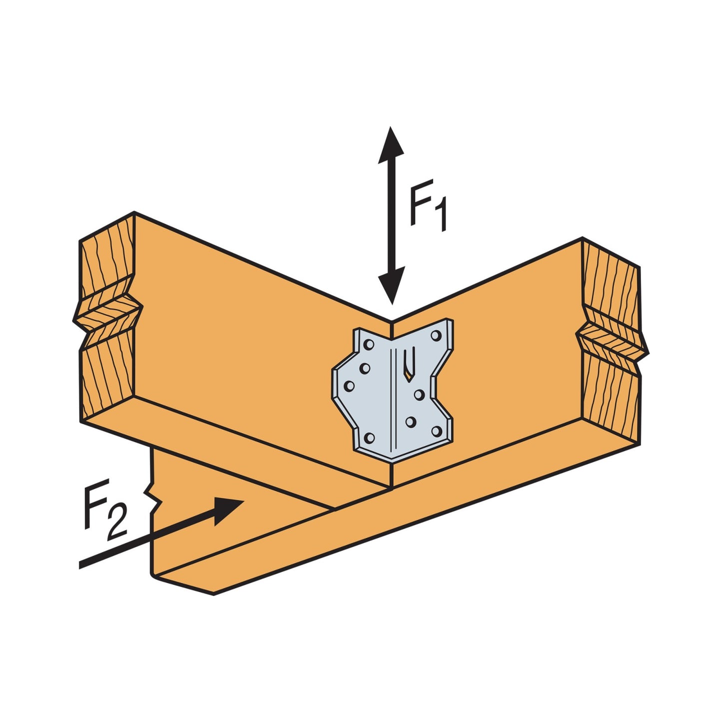 Simpson Strong-tie Framing Angle Anchor installation