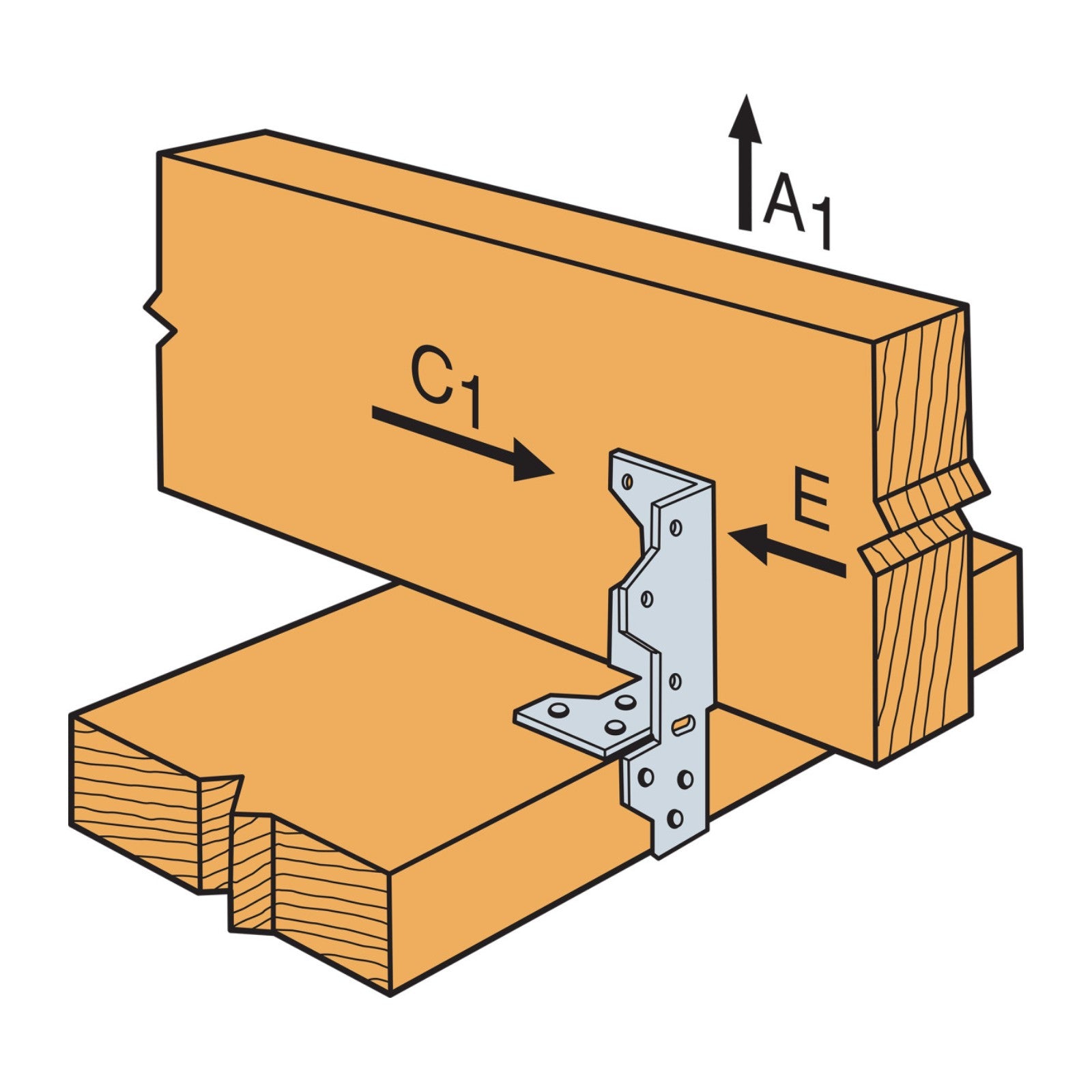 Simpson A35 Framing Angle Anchor installation