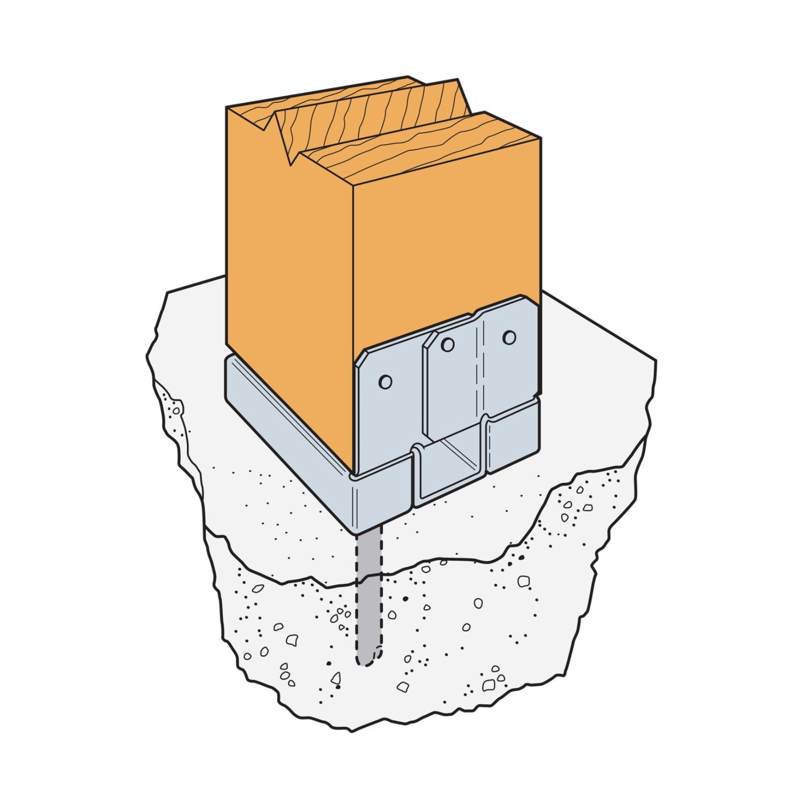 Simpson 6x6 Adjustable Post Base illustration