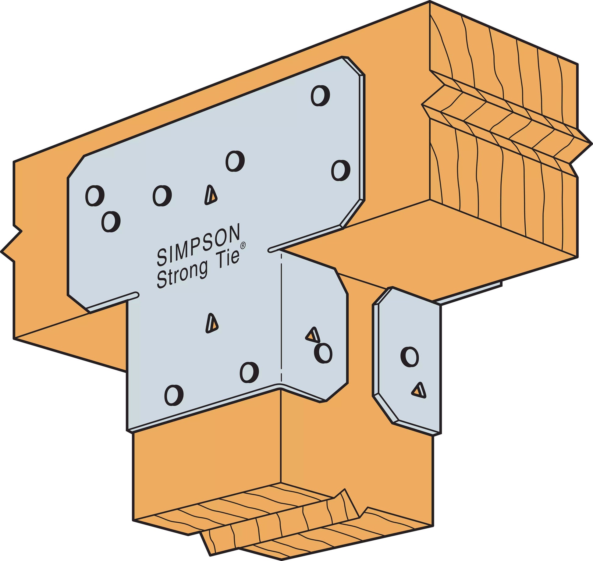 Simpson AC4SS Adjustable Post Cap for 4X Beam - Stainless Steel