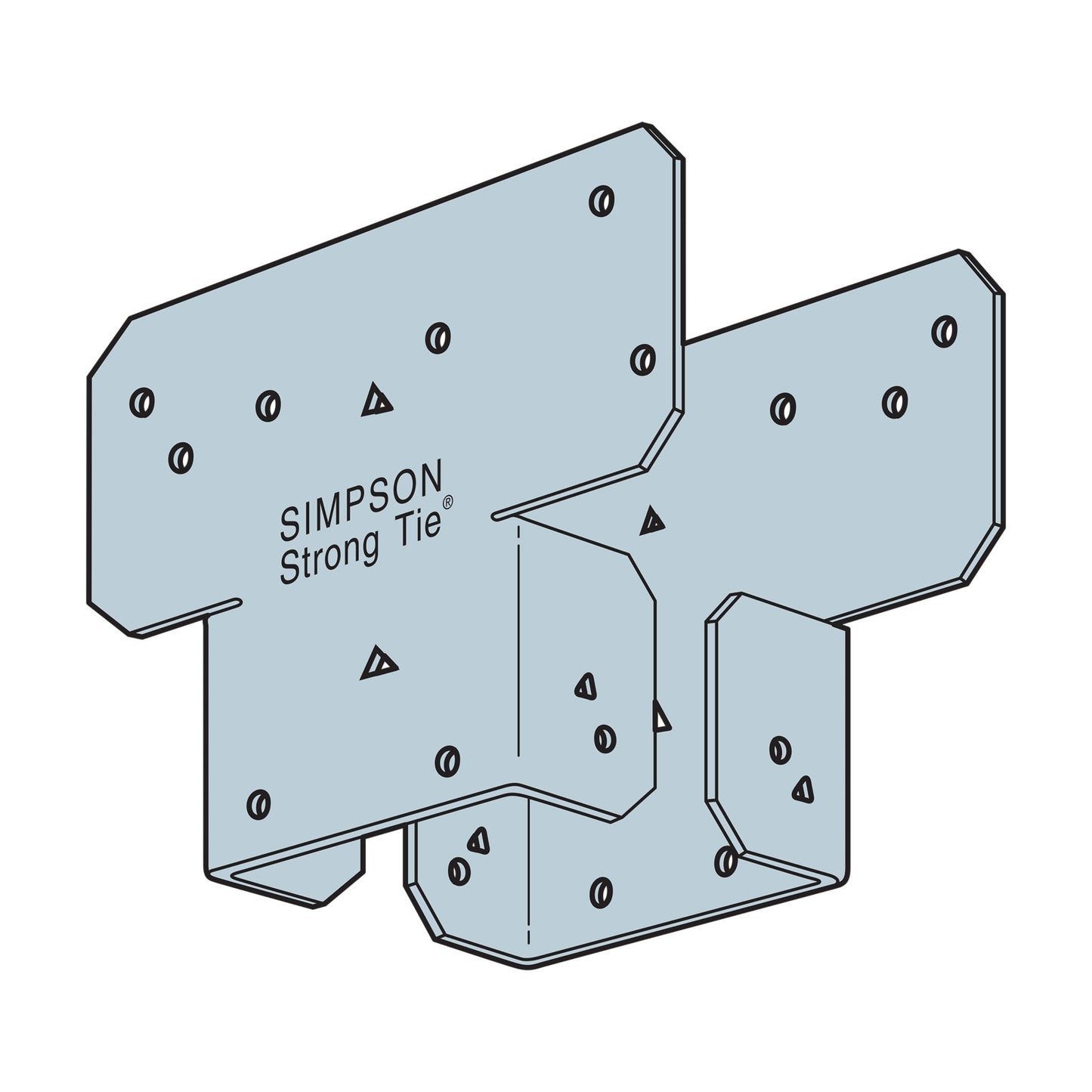 Simpson AC4Z Adjustable Post Cap for 4X Beam - ZMAX