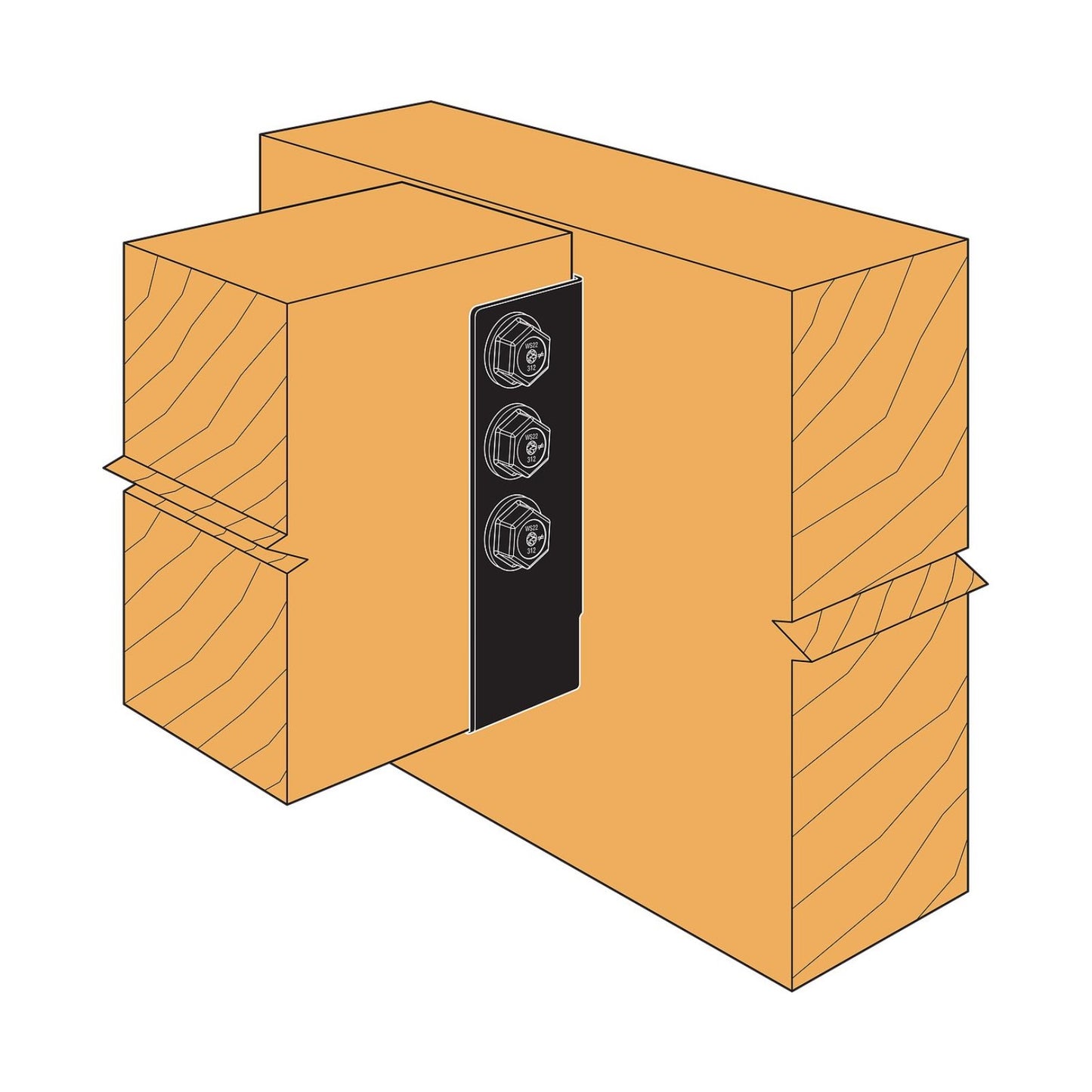 Simpson APHH610 6x10 Concealed Flange Heavy Joist Hanger installation