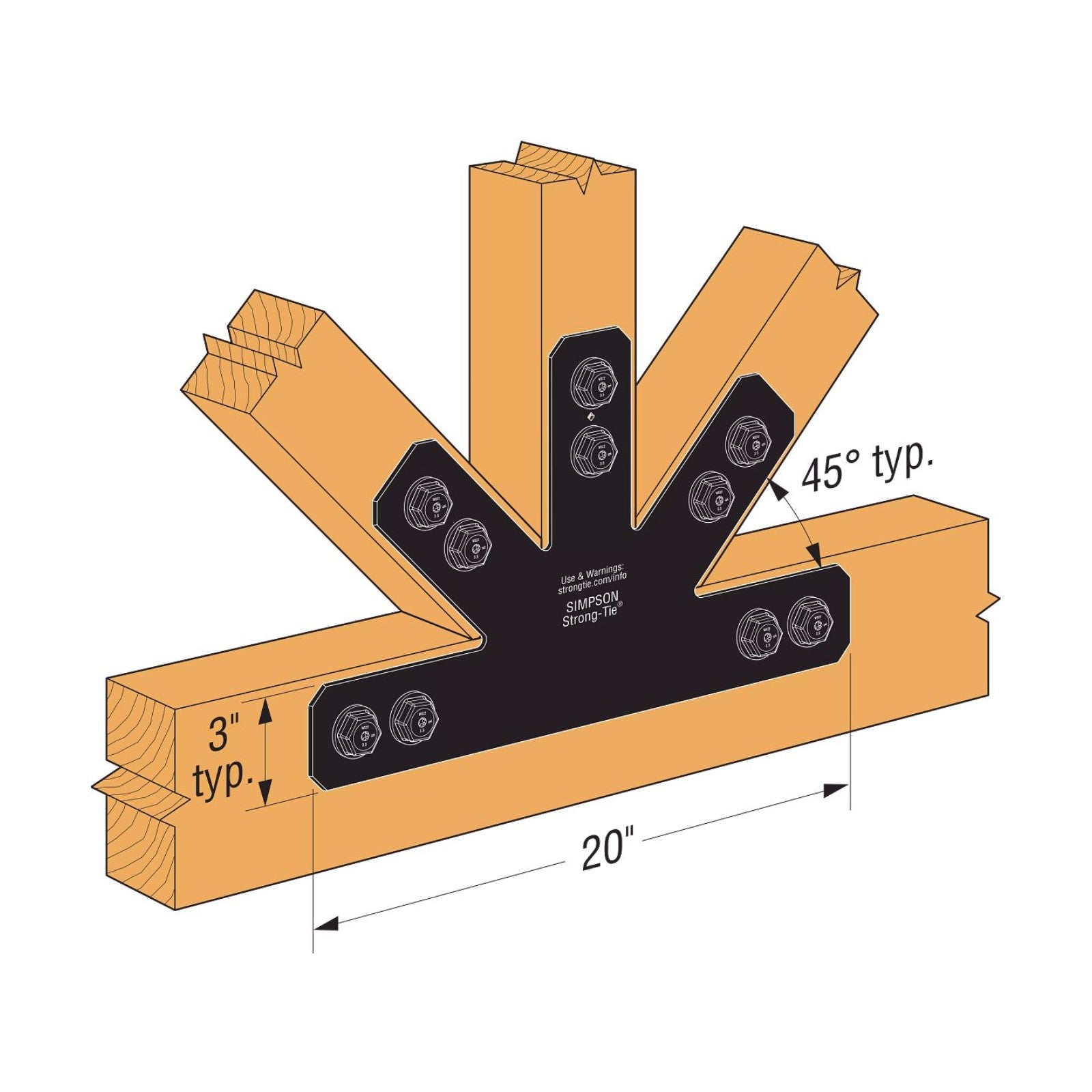 Simpson APVGP1212-4 Avant Decorative Gable Plate - Black Powder Coat specifications