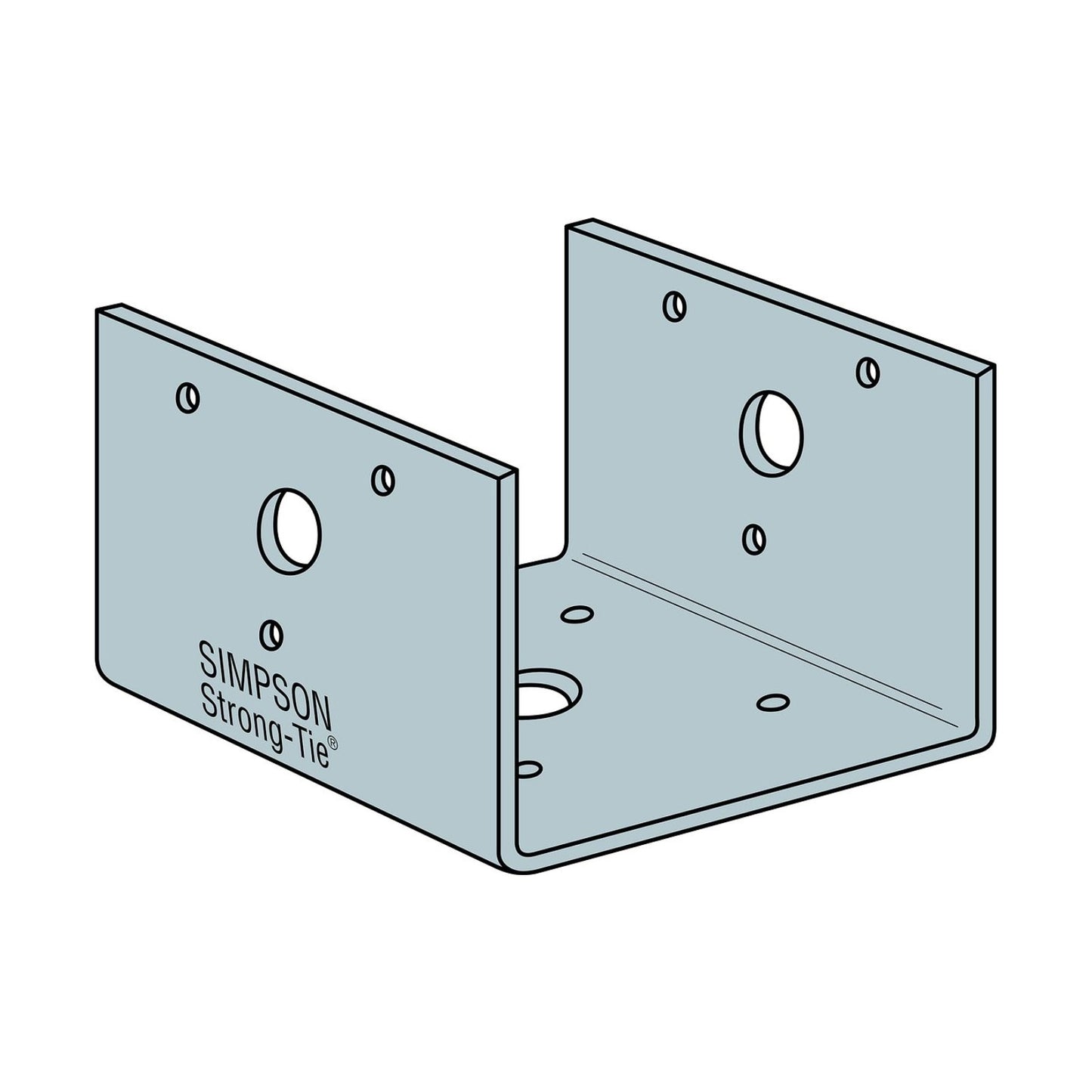 Simpson BC40 4x Post Half Base - G90 Galvanized