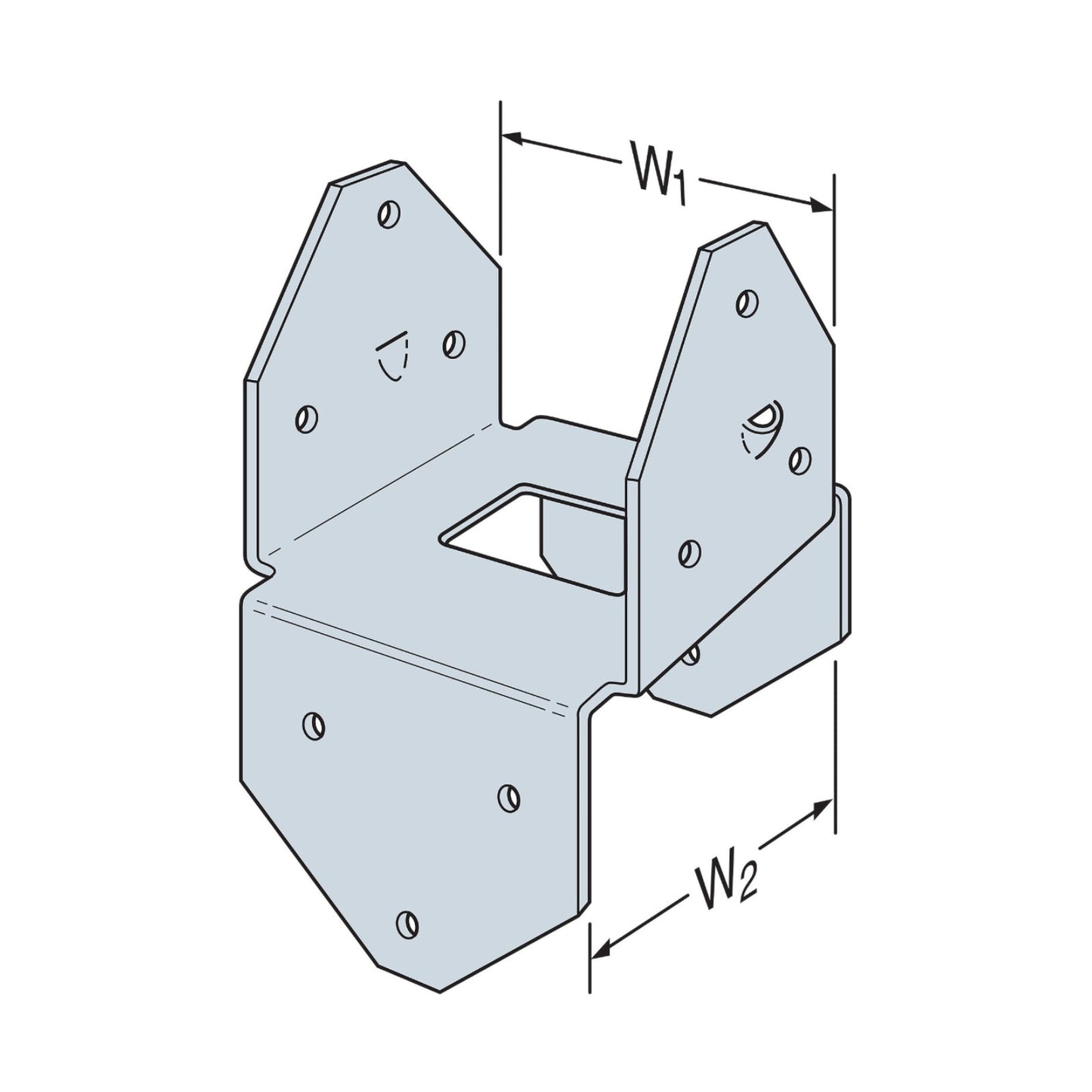 Simpson BCS2-2/4Z Post Cap - Zmax Finish