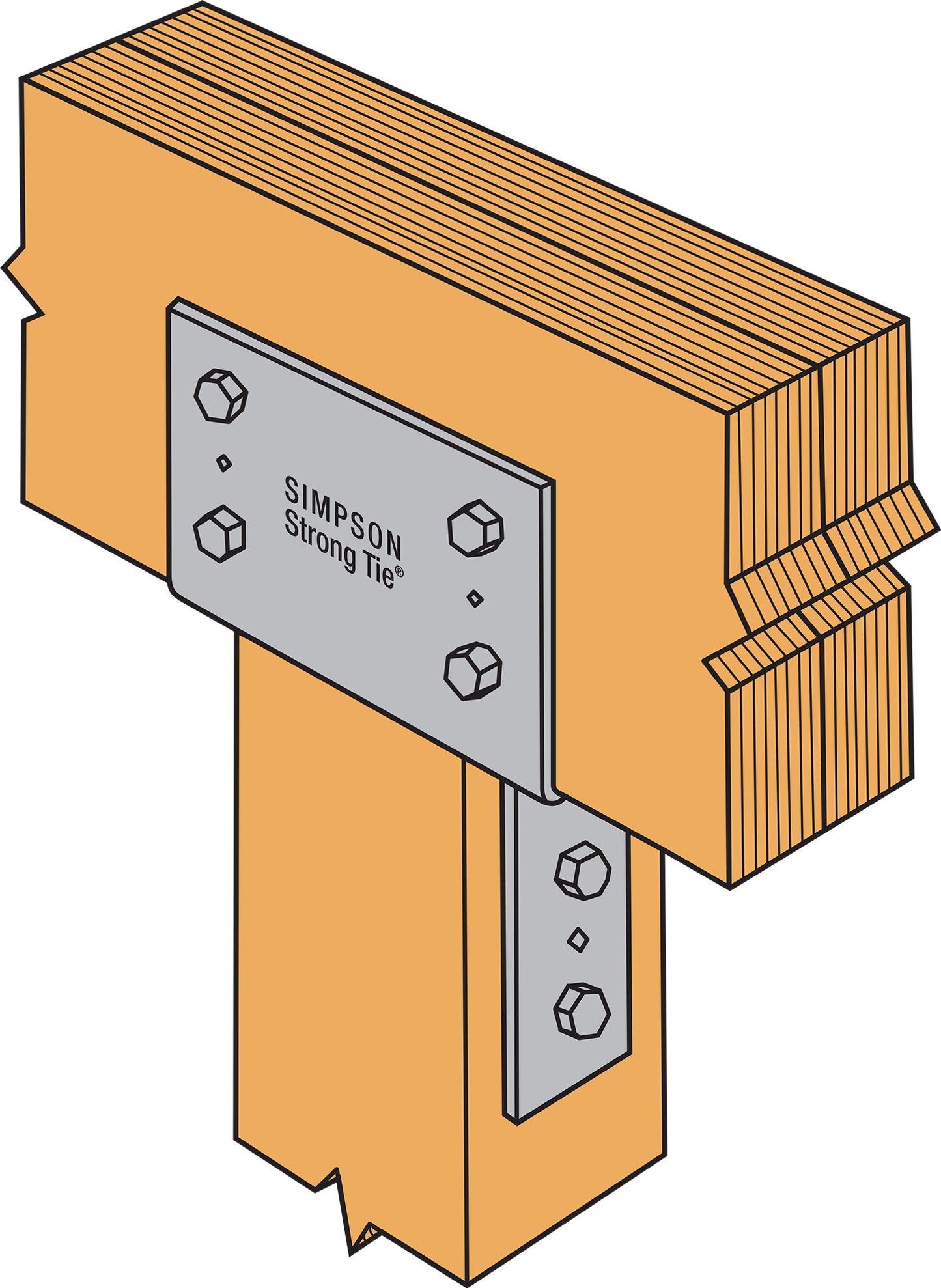 Simpson CC10X Column Cap for 10X Beam, Variable Post, Custom Non-Returnable