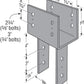 Simpson CC5 1/4X Column Cap for 5-1/8" Beam, Variable Post, Custom Non-Returnable