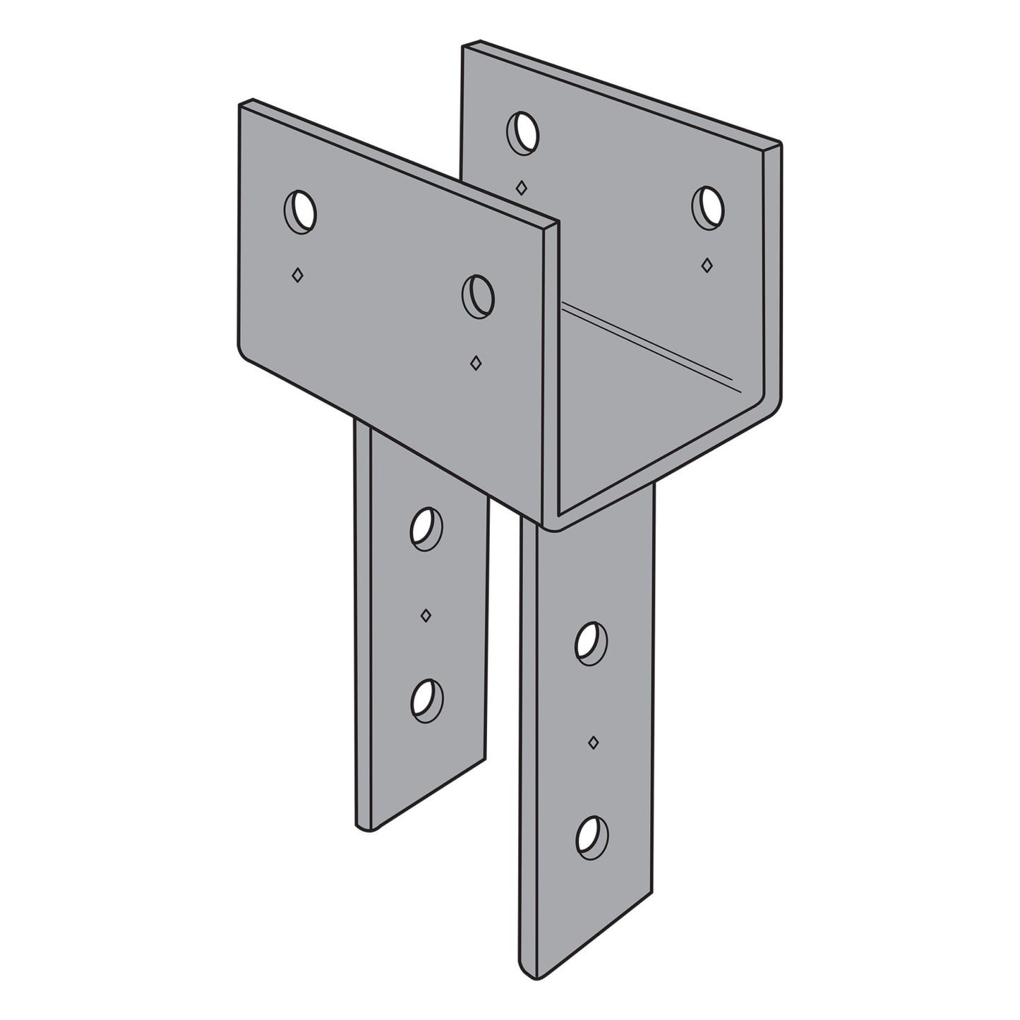 Simpson CC6X Column Cap for 6X Beam