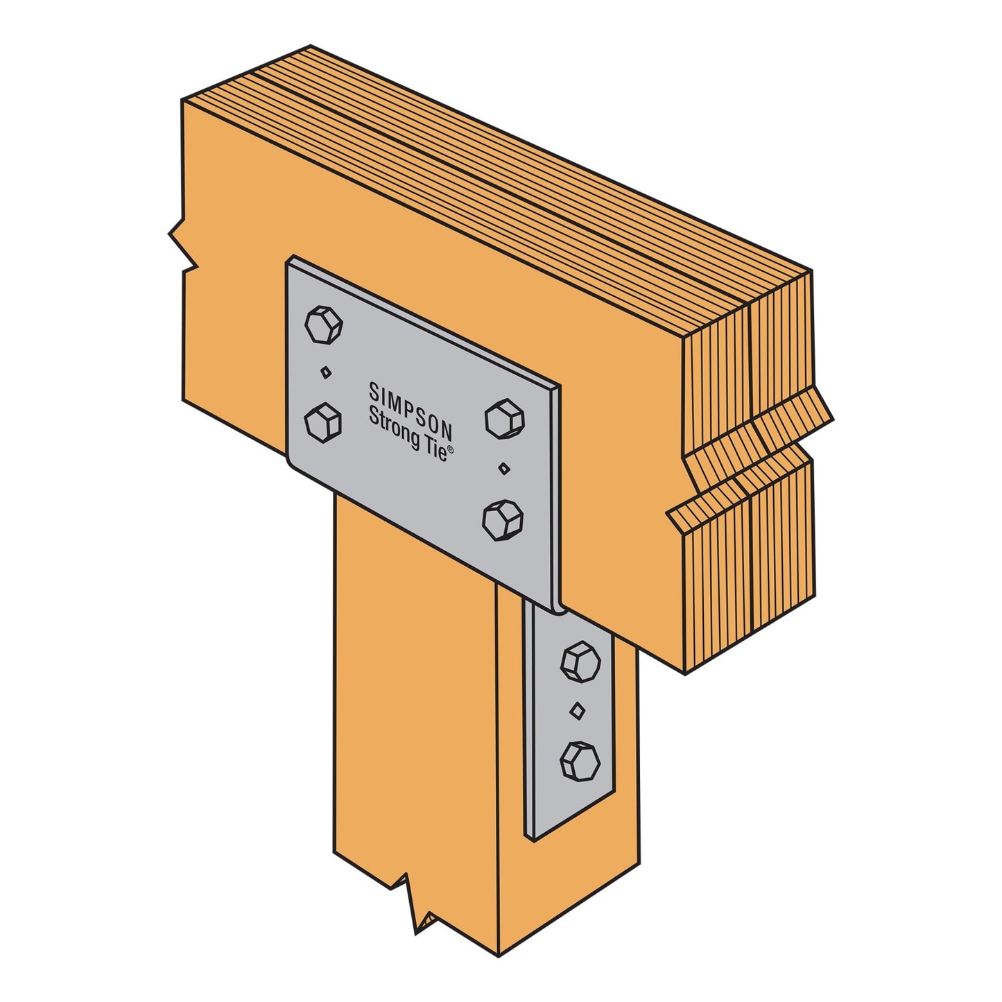 Simpson CC6X Column Cap for 6X Beam